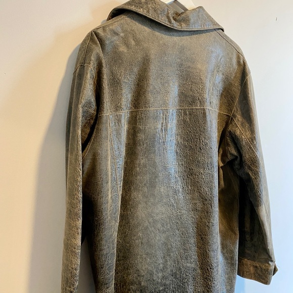 Distressed leather Guess jacket - Picture 3 of 5